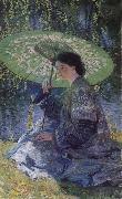 Guy Rose The Green Parasol oil painting artist